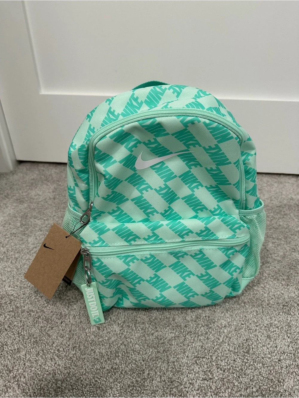 Nike Mint Green Patterned Mini Backpack